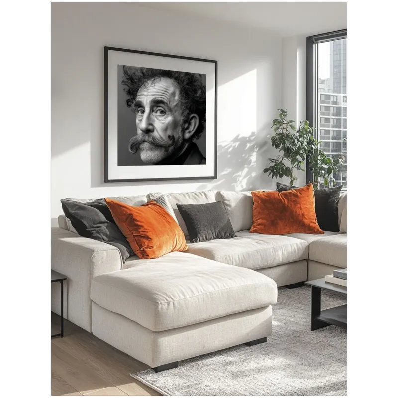 Expressive Man Portrait Black and White Fine Art
