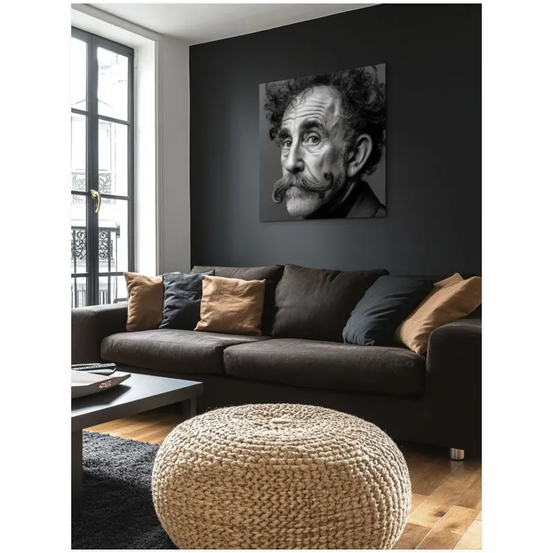 Expressive Man Portrait Black and White Fine Art