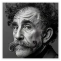 Expressive Man Portrait Black and White Fine Art