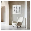 Σχέδιο Μόδας Φιγούρες Abstract Γραμμικό Ασπρόμαυρο