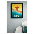 Christ the Redeemer Rio Vintage Travel Poster Art