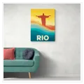 Christ the Redeemer Rio Vintage Travel Poster Art