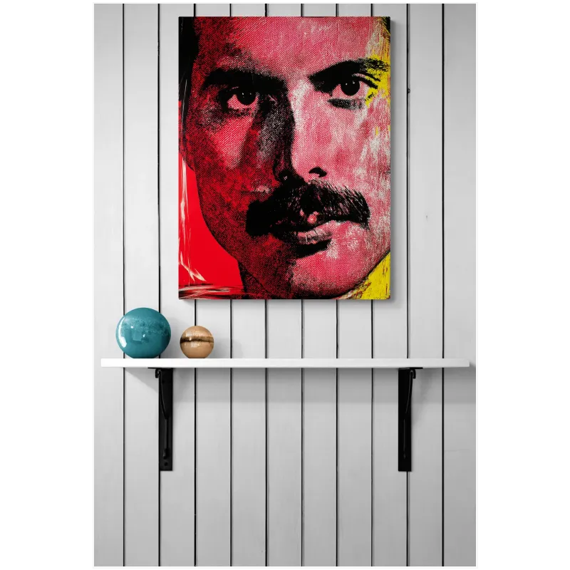 Πορτραίτο Ροκ Θρύλου Pop Art Κόκκινο Μαύρο