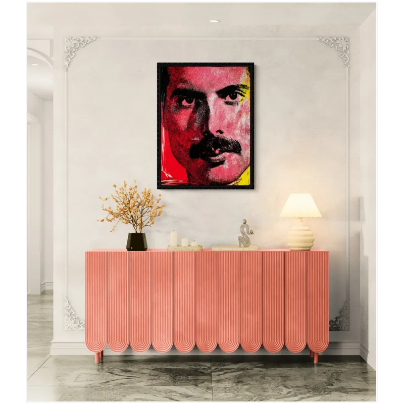 Πορτραίτο Ροκ Θρύλου Pop Art Κόκκινο Μαύρο