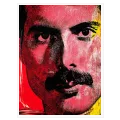 Πορτραίτο Ροκ Θρύλου Pop Art Κόκκινο Μαύρο