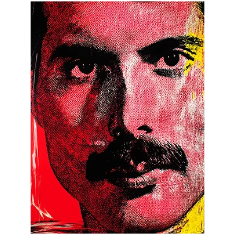 Πορτραίτο Ροκ Θρύλου Pop Art Κόκκινο Μαύρο