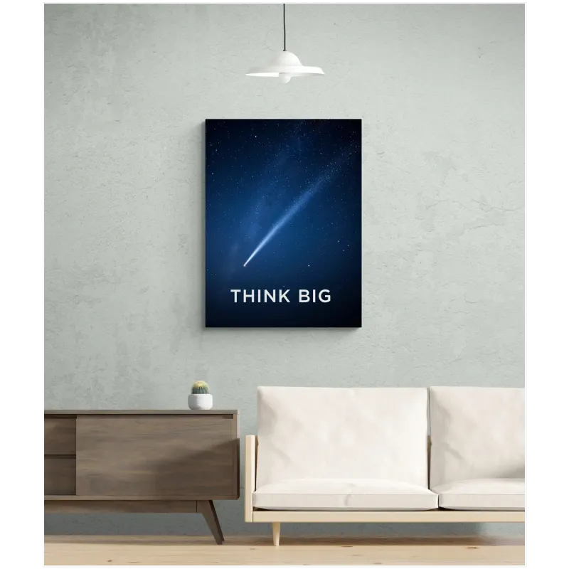 Πίνακας σε Καμβά Κομήτης Think Big Μπλε