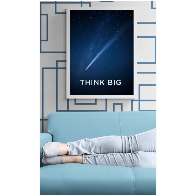 Πίνακας σε Καμβά Κομήτης Think Big Μπλε