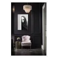 Veiled Woman with Classical Column Black and White