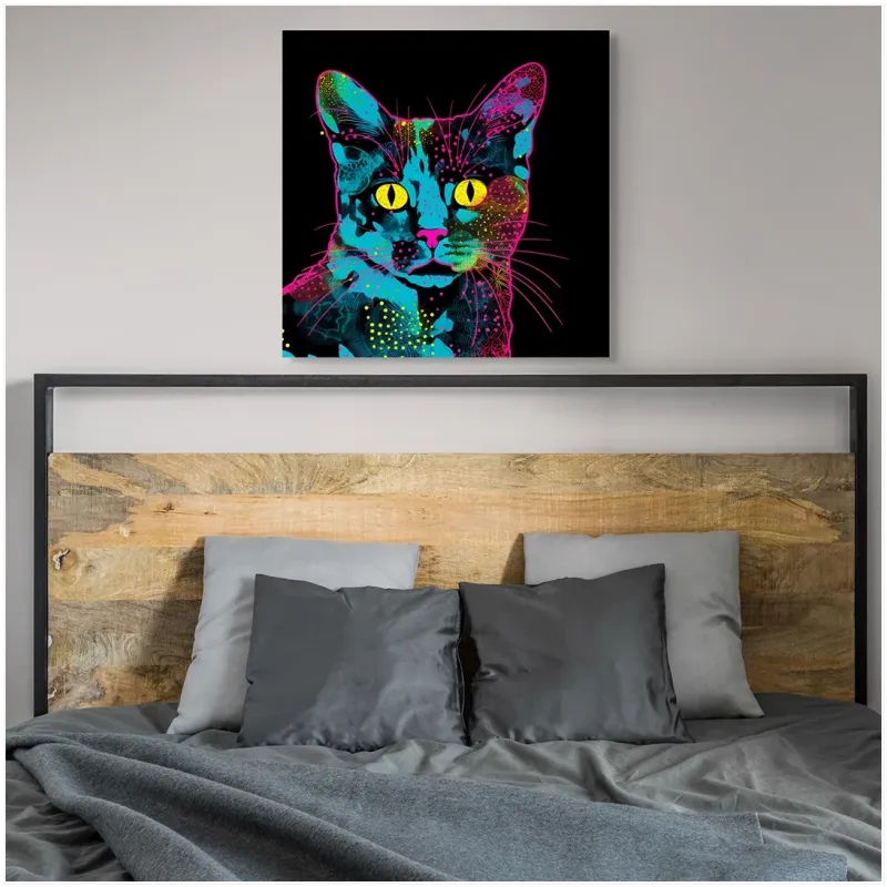 Ψυχεδελική Γάτα Pop Art Neon Χρώματα