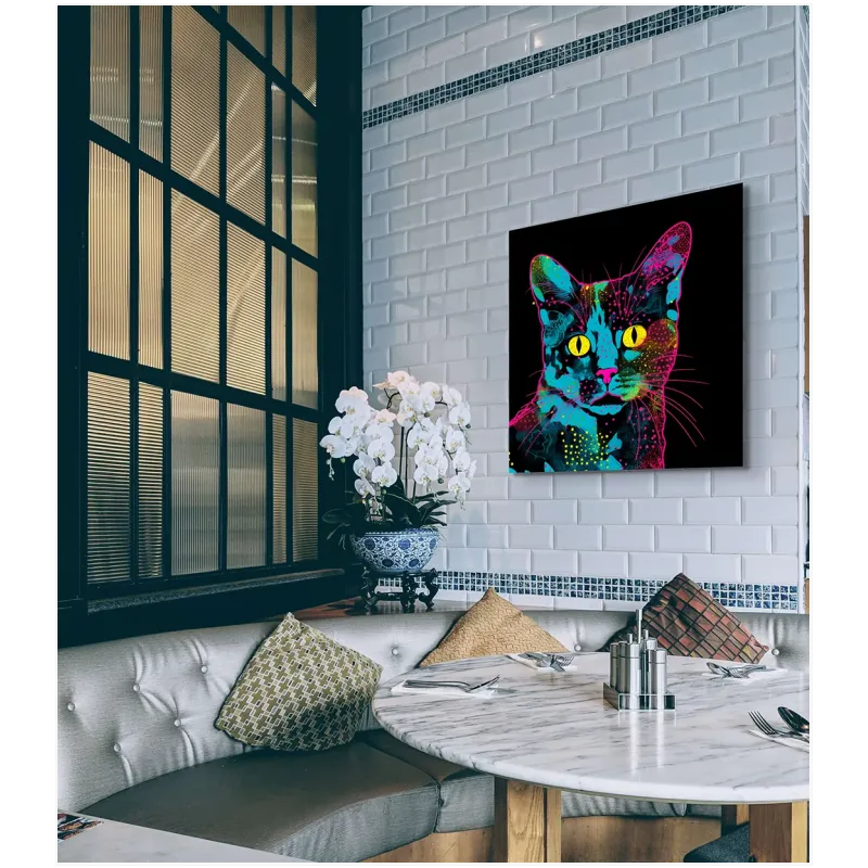 Ψυχεδελική Γάτα Pop Art Neon Χρώματα