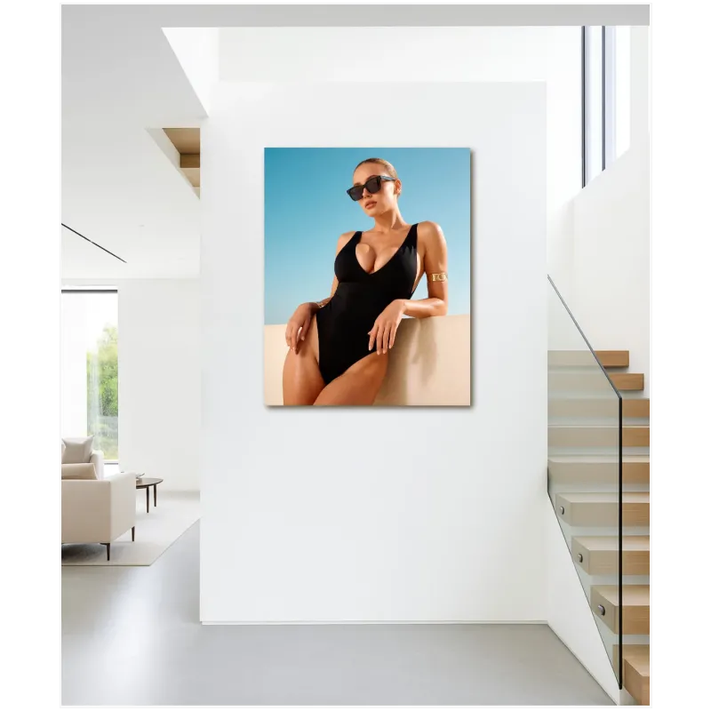 Woman in Swimsuit Summer Fashion Blue