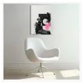 Classical Statue Philosopher Modern Abstract Black White Pink