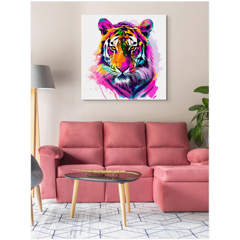 Τίγρης: Έκρηξη Χρωμάτων – Pop Art Ζωγραφική