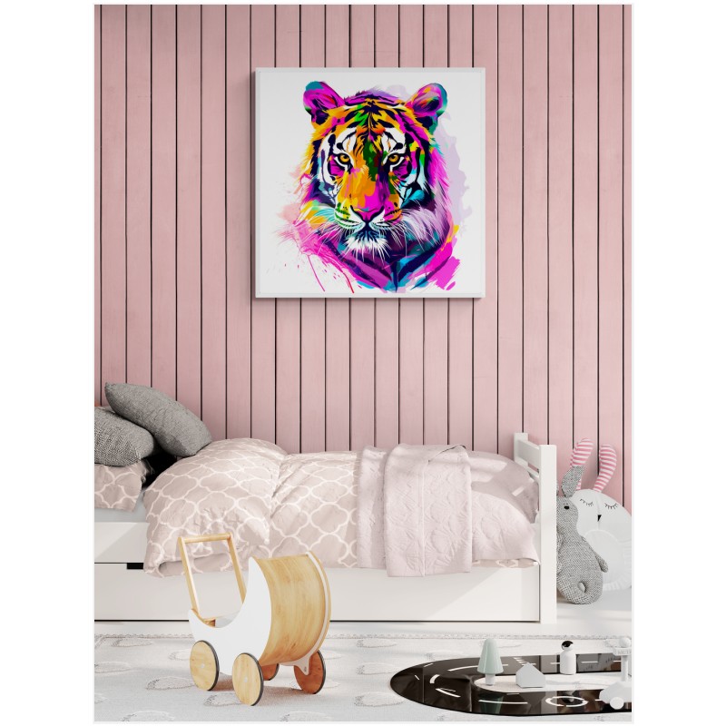 Τίγρης: Έκρηξη Χρωμάτων – Pop Art Ζωγραφική