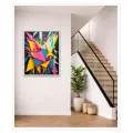 Abstract Geometric Composition Neon Street Art Polygons