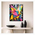 Abstract Geometric Composition Neon Street Art Polygons