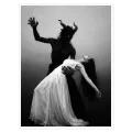 Dark Fantasy Demon and Woman Black White