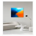Abstract Contrast Composition Blue and Orange Canvas
