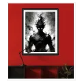 Dark Anime Shadow Figure Energy Aura Black White