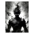 Dark Anime Shadow Figure Energy Aura Black White