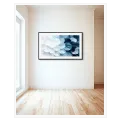 Abstract Layered Petals Blue Gradient Canvas Art