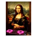 Μόνα Λίζα DJ Κλασικός Πίνακας με Νέον Ροζ