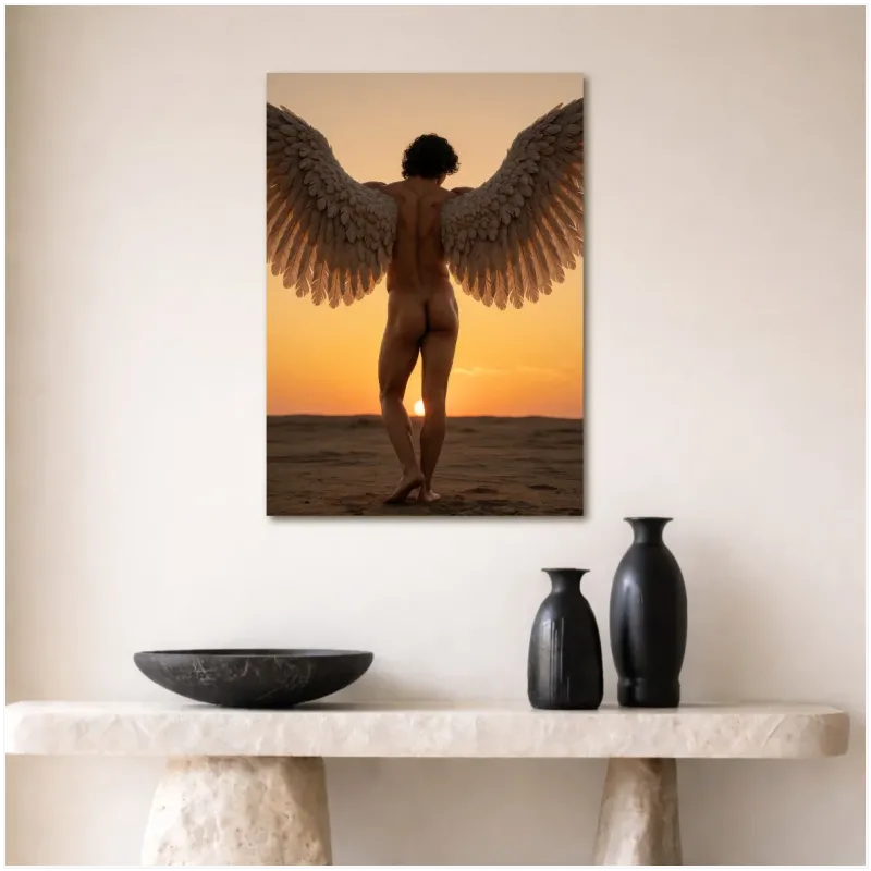 Angel at Sunset Classic Fine Art Photography Golden Tones