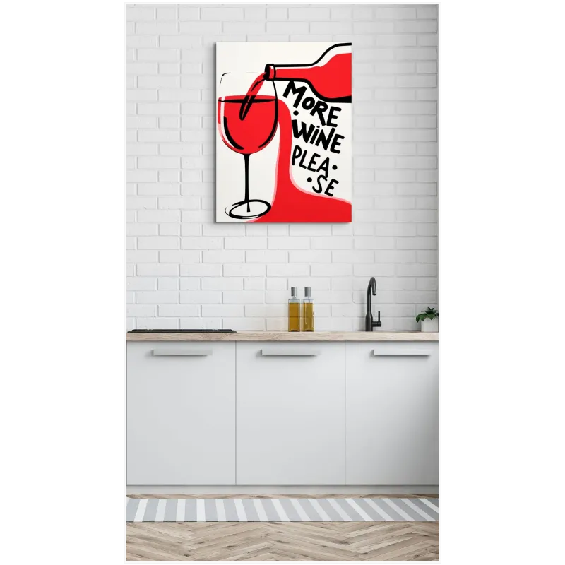 Ποτήρι Κόκκινο Κρασί Pop Art Πίνακας