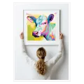 Πορτραίτο Αγελάδας Pop Art Πολύχρωμο Μοντέρνο