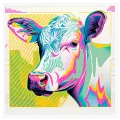 Πορτραίτο Αγελάδας Pop Art Πολύχρωμο Μοντέρνο