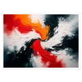 Abstract Dynamic Swirl Modern Impasto Composition