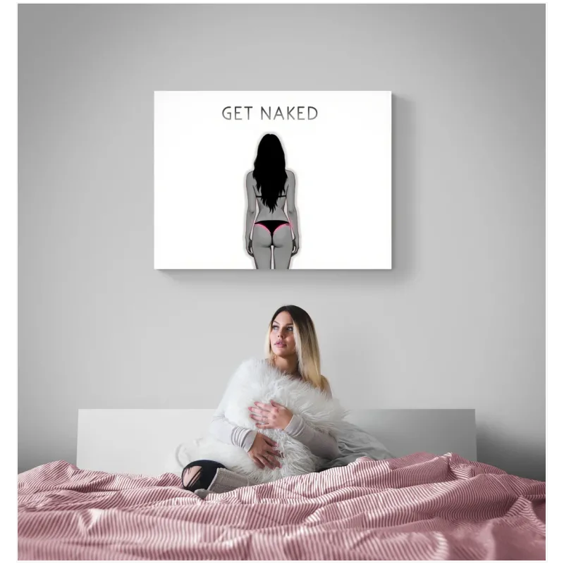 Γυναικεία Σιλουέτα Get Naked Μοντέρνος Πίνακας Ασπρόμαυρο