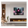 Cyberpunk Φιγούρα με Φωτεινή Νεκροκεφαλή Neon Pink