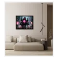 Cyberpunk Φιγούρα με Φωτεινή Νεκροκεφαλή Neon Pink