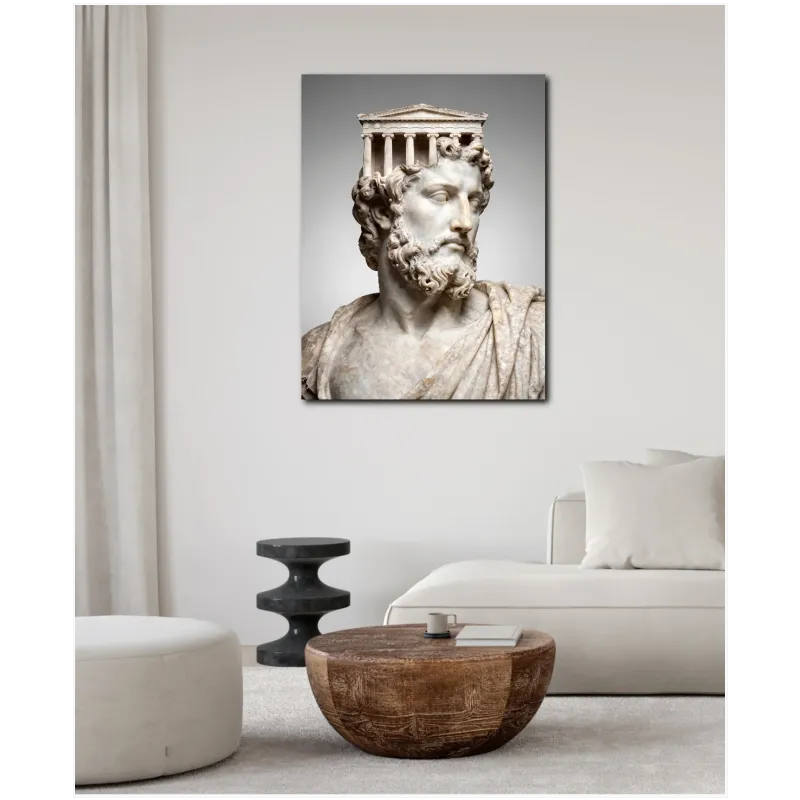 Classical Ancient Statue Temple Bust Fine Art