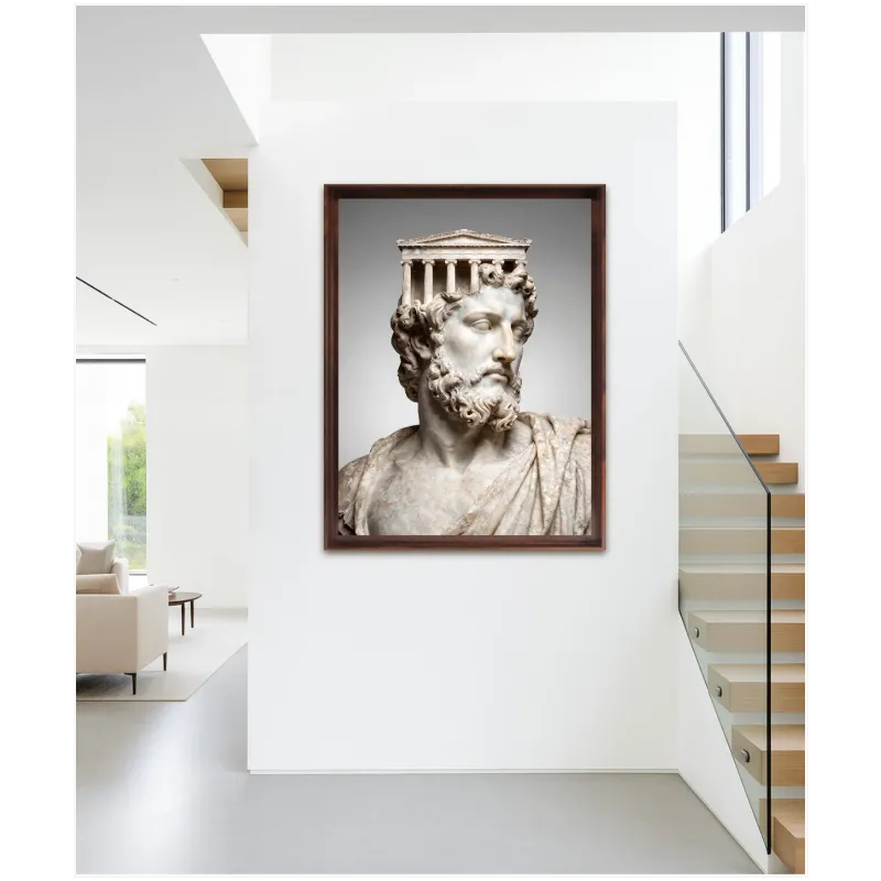 Classical Ancient Statue Temple Bust Fine Art