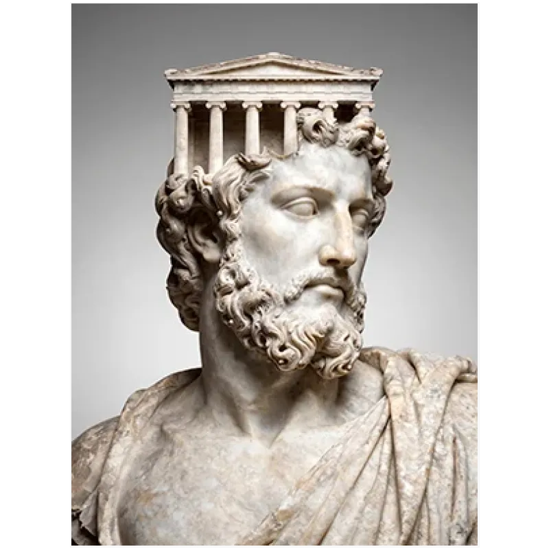 Classical Ancient Statue Temple Bust Fine Art
