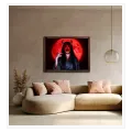 Japanese Oni Mask Blood Red Moon Fantasy