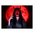 Japanese Oni Mask Blood Red Moon Fantasy