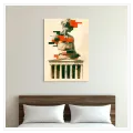Classical Statue Ancient Temple Abstract Art Print