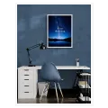 Starry Night Sky Keep Dreaming Typography Blue Canvas