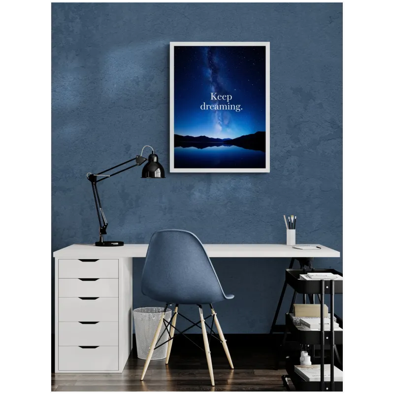 Έναστρος Ουρανός με Φράση Keep Dreaming Μπλε