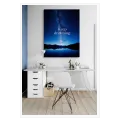 Starry Night Sky Keep Dreaming Typography Blue Canvas