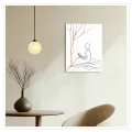 Φιγούρα Που Διαβάζει Κάτω Από Δέντρο Line Art