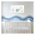Little Elephant with Star Nursery Canvas