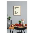 Πίνακας με Φράση Worry Is Waste Μινιμαλιστικός Μπεζ