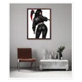 Gothic Anime Girl in Leather Jacket Portrait