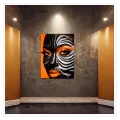 Γυναικείο Πορτραίτο Ζέβρα Artistic Μακιγιάζ Πορτοκαλί