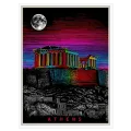 Ακρόπολη Αθήνα με Πανσέληνο και Πολύχρωμο Φως